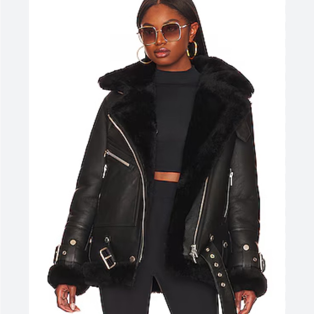 The Arrivals Moya Shearling Moto